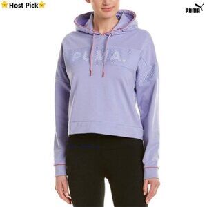PUMA Women’s Cropped Terry Hoodie – Sweet Lavender – Size Small – NWT